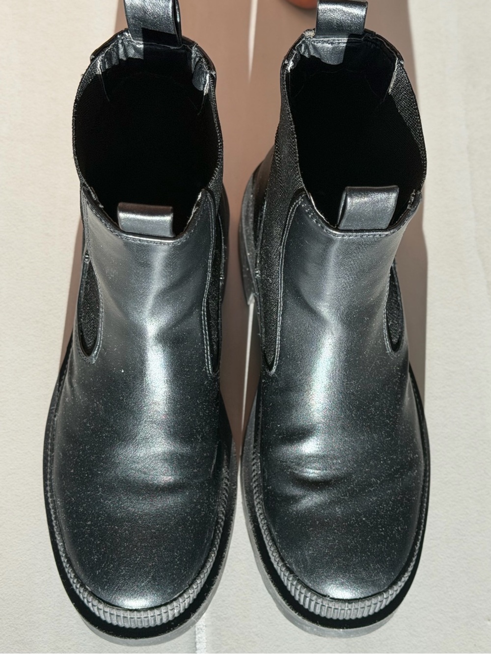 BCBG Kids Black Chelsea Boots with Pull Tabs